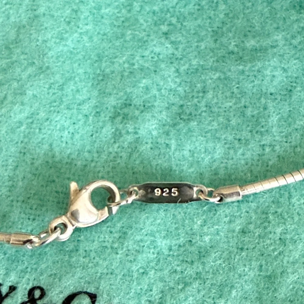Tiffany & Co. Cross Cutout Pendant Omega Chain Necklace